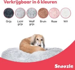 Snoozle Donut Hondenmand - Zacht En Luxe Hondenkussen - Wasbaar - Fluffy - Hondenmanden - 60cm - Lichtgrijs -Hondenproducten 1200x1118 8