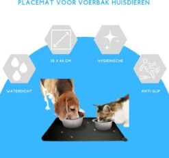 Winkrs - Placemat Voor Voerbak Van Hond Of Kat Huisdieren - Zwart Siliconen Waterdicht -Hondenproducten 1200x1124 12