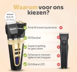 Woodoro Professionele 2-in-1 Hondentondeuse Voor Dikke Vacht – Draadloze Honden Tondeuse & Hondentrimmer – Stille Tondeuse Katten & Honden Trimset 15 Woodoro Professionele 2-in-1 Hondentondeuse Voor Dikke Vacht – Draadloze Honden Tondeuse & Hondentrimmer – Stille Tondeuse Katten & Honden Trimset -Hondenproducten 1200x1126