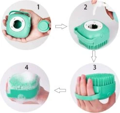 Merkloos Siliconenborstel - Massage Borstel - Silicone Massage Brush - Shampoo Borstel – Lichaamsverzorging - Scrubborstel - Badborstel - Huisdieren - Hond/Kat -Hondenproducten 1200x1131