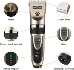 Nobleza Dieren Tondeuse Set - 4 Opzetkammen - Draadloos - Voor Huisdieren Katten & Honden 12 Nobleza Dieren Tondeuse Set - 4 Opzetkammen - Draadloos - Voor Huisdieren Katten & Honden -Hondenproducten 1200x1133 4