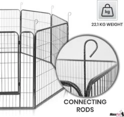MaxxPet Puppyren - Hondenbench - Hondenren- Puppyren Met 8 Kennelpanelen - Staal -80 X 100 Cm Ø 210 Cm -Hondenproducten 1200x1138 1