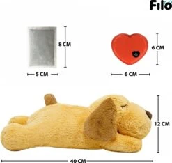 Filo Hondenknuffel Met Hartslag En Warmtebron - Hartslagknuffel Hondenspeelgoed Snuggle Puppy - Knuffel Met Hartslag - Heartbeat Knuffel Hond -Hondenproducten 1200x1139 5