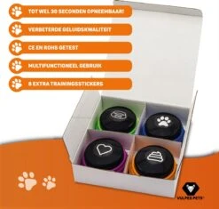 Vulpes Pets® PRO Praatknop Voor Honden Met Speelmat - Dogbuttons - Laat Uw Huisdier Spreken - Hondenspeelgoed - Honden Training - Inclusief E-Book En Speelmat 26 Vulpes Pets® PRO Praatknop Voor Honden Met Speelmat - Dogbuttons - Laat Uw Huisdier Spreken - Hondenspeelgoed - Honden Training - Inclusief E-Book En Speelmat -Hondenproducten 1200x1140 18