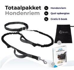 Canicross Looplijn Hond Met Heupriem Voor Hardlopen - Elastische Handsfree Hondenriem - Honden Trainingslijn - 150/210cm - Zwart -Hondenproducten 1200x1140 4