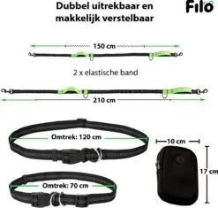 Filo Elastische Hondenriem Middel - Hardlopen En Wandelen - Hardloopriem Hond Handsfree Met Heuptasje - Looplijn Met Heupriem - Canicross Gordel Honden - Riemen - Heupgordel - Leiband -Hondenproducten 1200x1142 2