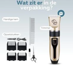 BYER Professionele Dieren Tondeuse Set - Voor Huisdieren Katten & Honden - Draadloos - Oplaadbare Pet Trimmer - Dog Tondeuze Clipper - 5 Standen & Vier Opzetkammen - Low Noise -Hondenproducten 1200x1142 7