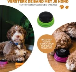 Vulpes Pets® PRO Praatknop Voor Honden - Dogbuttons - Laat Uw Huisdier Spreken - Hondenspeelgoed - Honden Training - Incl. E-Book & Trainingsstickers -Hondenproducten 1200x1143 20