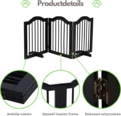 Paws & Claws - Hondenhek Deurhekje - Dog Barrier - 154,5 X 61 Cm - Opvouwbaar - Zwart 10 Paws & Claws - Hondenhek Deurhekje - Dog Barrier - 154,5 X 61 Cm - Opvouwbaar - Zwart -Hondenproducten 1200x1149 5