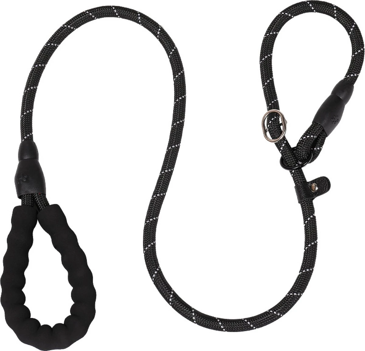 Nixnix - Honden Riem - 1,7cm - Zwart - 1,2cm Dik - Sliplijn - Nylon - Hondenriem - Verstelbaar - Jachtlijn Met Stop - Leiband 3 Nixnix - Honden Riem - 1,7cm - Zwart - 1,2cm Dik - Sliplijn - Nylon - Hondenriem - Verstelbaar - Jachtlijn Met Stop - Leiband