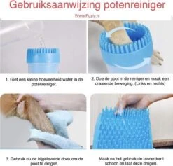 Fuzly- 2 In 1 Hondenpoten Reiniger + Handdoek - Hondenborstel - Borstel Hond / Kat - Hondenpoot Reiniger - Huisdier Poot Wassen - Borstel - Hondenverzorging - Verzorging Hond - Honden Wassen - Schoonmaak Borstel - Kattenborstel - Groen -Hondenproducten 1200x1153 4