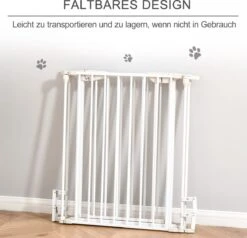 PawHut Afschermhek Voor Honden Veiligheidshek Hondenhek 3 Elementen Kunststof Wit D06-100V01 -Hondenproducten 1200x1156 4