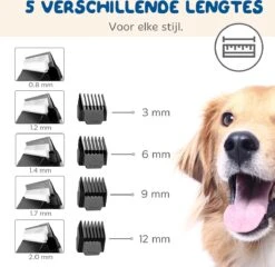 Pawwy Dieren Tondeuse Set Draadloos Voor Honden En Katten – Voor Dikke Vacht - Hondentondeuse – Hondentrimmer - Scheerapparaat - Goud -Hondenproducten 1200x1165 4