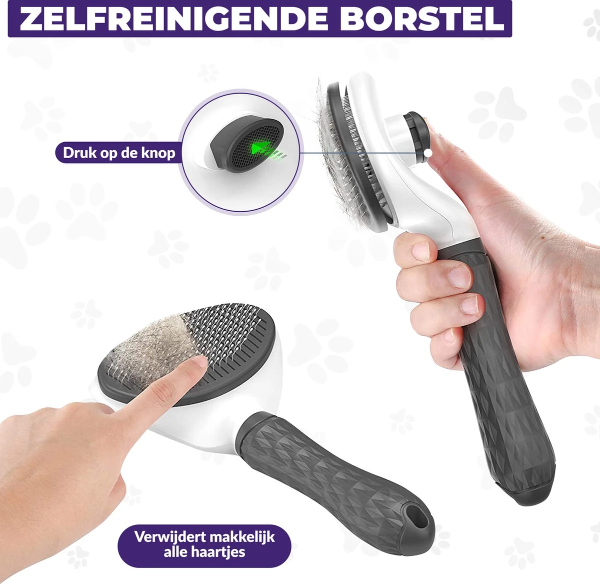 Kattenborstel - Hondenborstel - Pluizenverwijderaar - Haarverwijderaar Voor Huisdieren - Hondenkam - Kattenkam - Huisdierhaar Verwijderaar - Ontpluizer - Kattenhaar & Hondenhaar Verwijderaar - Voor Langharig & Kortharig - Grijs 4 Kattenborstel - Hondenborstel - Pluizenverwijderaar - Haarverwijderaar Voor Huisdieren - Hondenkam - Kattenkam - Huisdierhaar Verwijderaar - Ontpluizer - Kattenhaar & Hondenhaar Verwijderaar - Voor Langharig & Kortharig - Grijs - Afbeelding 2