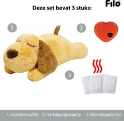 Filo Hondenknuffel Met Hartslag En Warmtebron - Hartslagknuffel Hondenspeelgoed Snuggle Puppy - Knuffel Met Hartslag - Heartbeat Knuffel Hond -Hondenproducten 1200x1170 11
