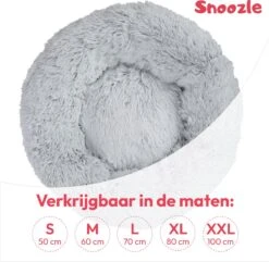 Snoozle Donut Hondenmand - Zacht En Luxe Hondenkussen - Wasbaar - Fluffy - Hondenmanden - 60cm - Lichtgrijs -Hondenproducten 1200x1171 13