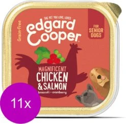 11x Edgard & Cooper Kuipje Vers Vlees Senior Hondenvoer Kip - Zalm 150 Gr -Hondenproducten 1200x1174 10