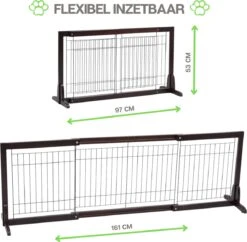 Hondenhek - Traphekje Hond - Traphekje Zonder Boren - Traphekje - BxH 161-97 X 53 Cm - Koffiebruin -Hondenproducten 1200x1178 10