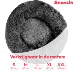 Snoozle Hondenmand - Zacht En Luxe Hondenkussen - Wasbaar - Fluffy - Hondenmanden - 80cm - Grijs -Hondenproducten 1200x1178 13