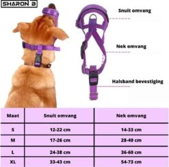 Sharon B Muilkorf Paars Maat M - Fleece - Wasbaar - Reflecterend -Hondenproducten 1200x1179 2