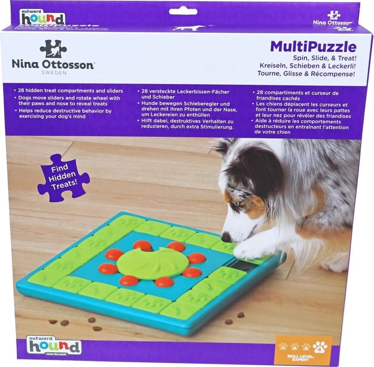 Nina Ottosson Interactieve Hondenpuzzel Vulbaar Met Snacks Voor De Slimste Honden - Outward Hound Multipuzzle 3 Nina Ottosson Interactieve Hondenpuzzel Vulbaar Met Snacks Voor De Slimste Honden - Outward Hound Multipuzzle