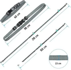 Oak's First Elastische En Diervriendelijke Looplijn Met Heupriem - Hondenriem - 150cm/210cm - Grijs 10 Oak's First Elastische En Diervriendelijke Looplijn Met Heupriem - Hondenriem - 150cm/210cm - Grijs -Hondenproducten 1200x1180