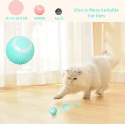 Merkloos Pecute® Elektrische Speelbal - Slimme Interactieve Zelfrollende Bal - Kat En Hond Speelgoed - Kattenspeelgoed - Blauw -Hondenproducten 1200x1192 9