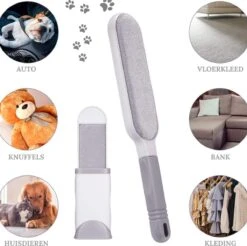 Pet Lovers - Huisdierhaar Verwijderaar - Dierenhaar Verwijderaar - Pluizenborstel - Kledingborstel - Haarverwijderaar - Ontpluizer - Honden En Kattenhaar Verwijderaar - + GRATIS Draagbare Haarverwijderaar -Hondenproducten 1200x1193 2