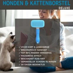 Professionele Kattenborstel/Hondenborstel + BONUS - Bovenvacht | Ondervacht - Langharige | Kortharige - Haarverwijderaar Voor Huisdieren - Kattenkam - Hondenkam -Hondenproducten 1200x1198 6