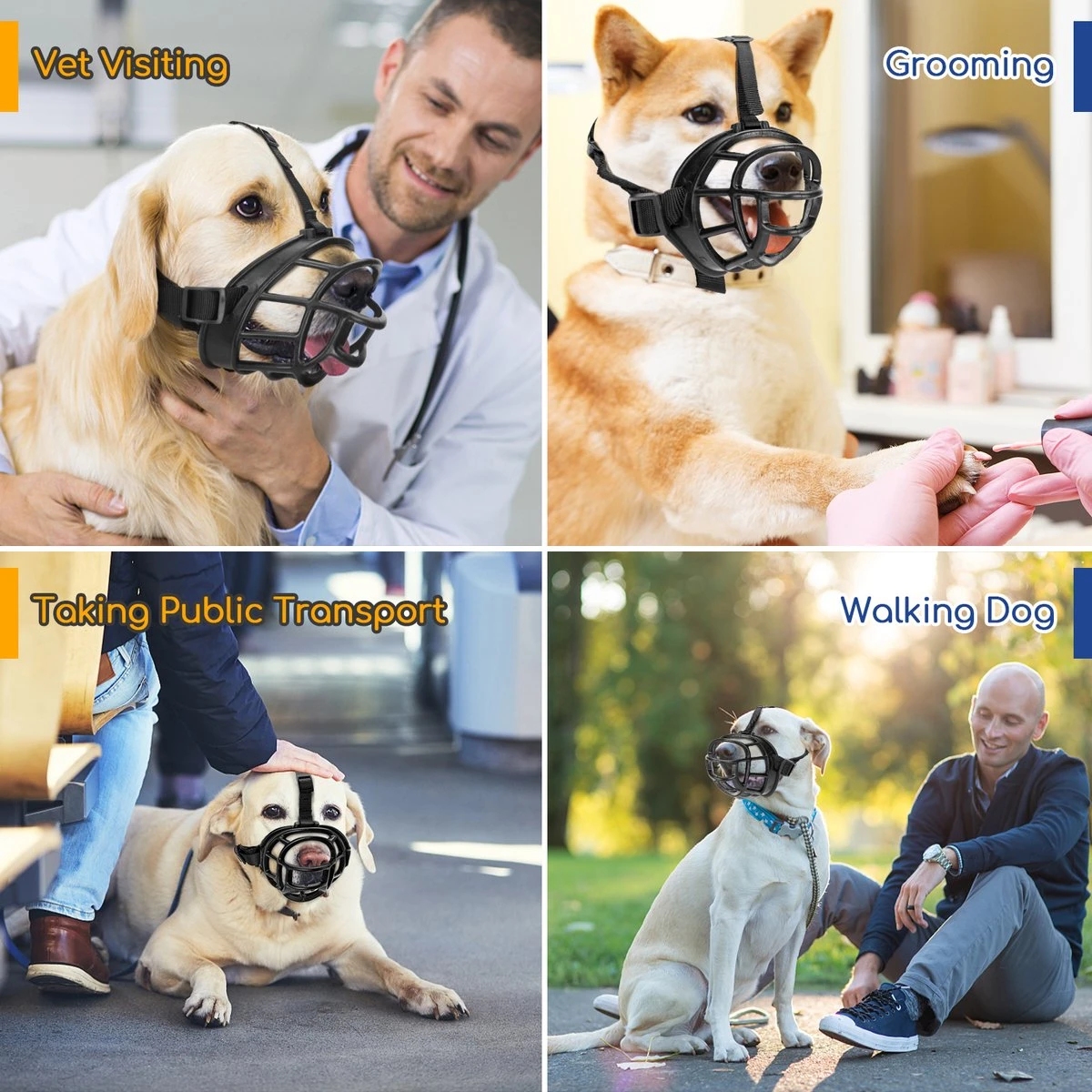 Nobleza Muilkorf Hond - Snuitomtrek 33 - Maat L - Zwart 8 Nobleza Muilkorf Hond - Snuitomtrek 33 - Maat L - Zwart - Afbeelding 6