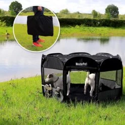 Meisterpet - XXL Opvouwbare Puppyren - 130 X 130 X 60 Cm - Met Gratis Dieren Verzorging Set T.w.v. €19.99 -Hondenproducten 1200x1200 1066