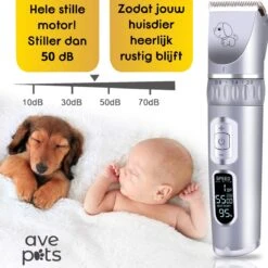 AVE Pets® Volledige Hondentondeuse Set Met Display - Draadloos Tondeuse - Scheerapparaat Voor Je Hond Of Kat - Huisdier Trimmer - Dierentondeuse - Dieren Verzorging -Hondenproducten 1200x1200 108