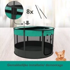 Meisterpets Opvouwbare Puppyren Rond - Extra Stevig - (Ø X H) 75 X 43 Cm - Incl. Gratis Drinkbak! -Hondenproducten 1200x1200 1091
