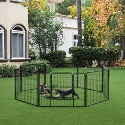 ACAZA Hondenren In 8 Panelen - Hondenkennel - Met Deur - 60 Cm Hoogte - Zwart -Hondenproducten 1200x1200 1102