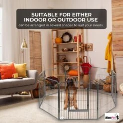 MaxxPet Puppyren - Hondenbench - Hondenren- Puppyren Met 8 Kennelpanelen - Staal -80 X 80 Cm Ø 210 Cm -Hondenproducten 1200x1200 1173