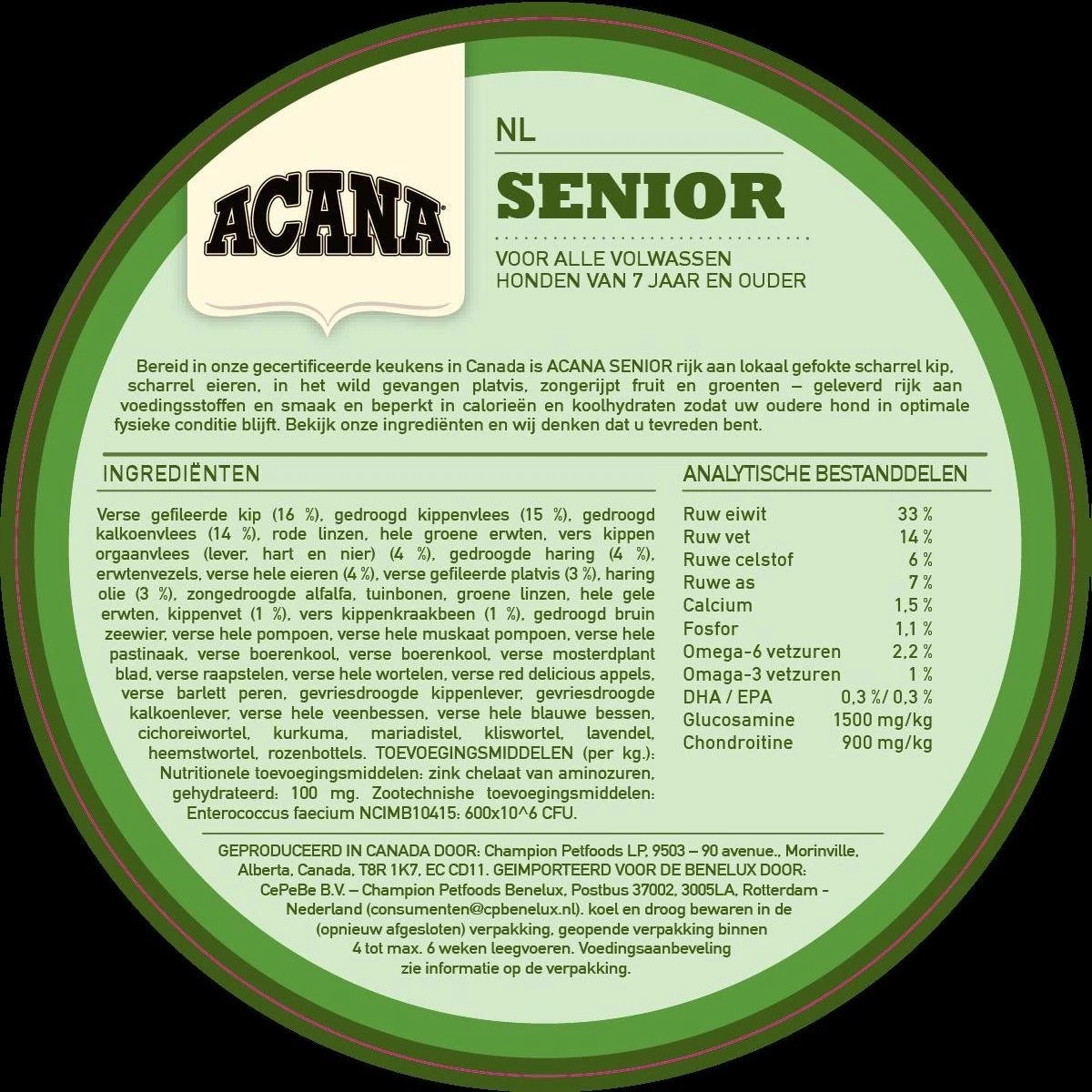 Acana Heritage Senior Dog - 11.4 KG 4 Acana Heritage Senior Dog - 11.4 KG - Afbeelding 2