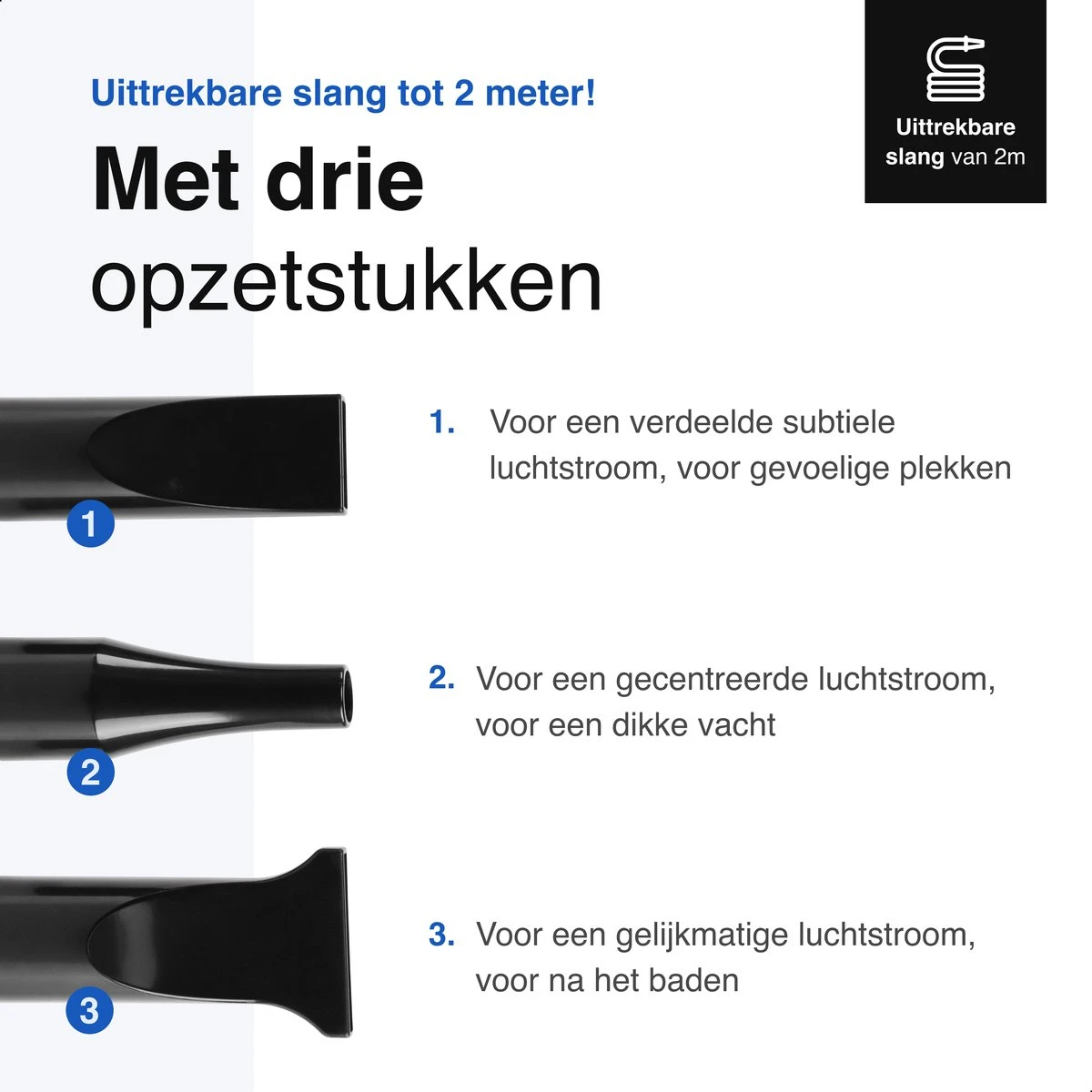 Vivid Green Waterblazer Met 3 Opzetstukken - Hondenfohn - Voor Honden - Met Geluiddemper - 2800W 7 Vivid Green Waterblazer Met 3 Opzetstukken - Hondenfohn - Voor Honden - Met Geluiddemper - 2800W - Afbeelding 5