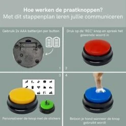 Comfort Company Praatknop Hond | Dogbuttons – Honden Speelgoed | Honden Speelgoed Intelligentie | 4 Stuks | Agility Voor De Hond | 30 Seconden Opnamen | Honden Training -Hondenproducten 1200x1200 1297