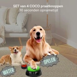Comfort Company Praatknop Hond | Dogbuttons – Honden Speelgoed | Honden Speelgoed Intelligentie | 4 Stuks | Agility Voor De Hond | 30 Seconden Opnamen | Honden Training -Hondenproducten 1200x1200 1298