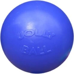 Jolly Ball Push-n Play – Mega Sterke En Duurzame Honden Speelbal – Uitermate Geschikt Voor Wilde Honden - Bijtbestendig - Polyethyleen - Blauw - Ø 35 Cm