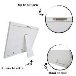 NOVOB® Fotolijst Met Inktafdruk - Pootafdruk Hond - Contactloos - Paw Print - Hondenspeelgoed - Afdruk Huisdier - Cadeau - 23.5 X 29 Cm | Wit -Hondenproducten 1200x1200 1311