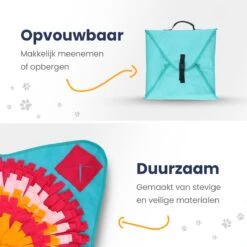 Snuffelmat 70x70cm Inclusief Rubberen Massage Bal & E-book - Speelmat Hond - Denkspel Hond - Puppy Speelgoed - Anti Schrok Mat - Honden Snoepjes - Cadeau Tip -Hondenproducten 1200x1200 1352