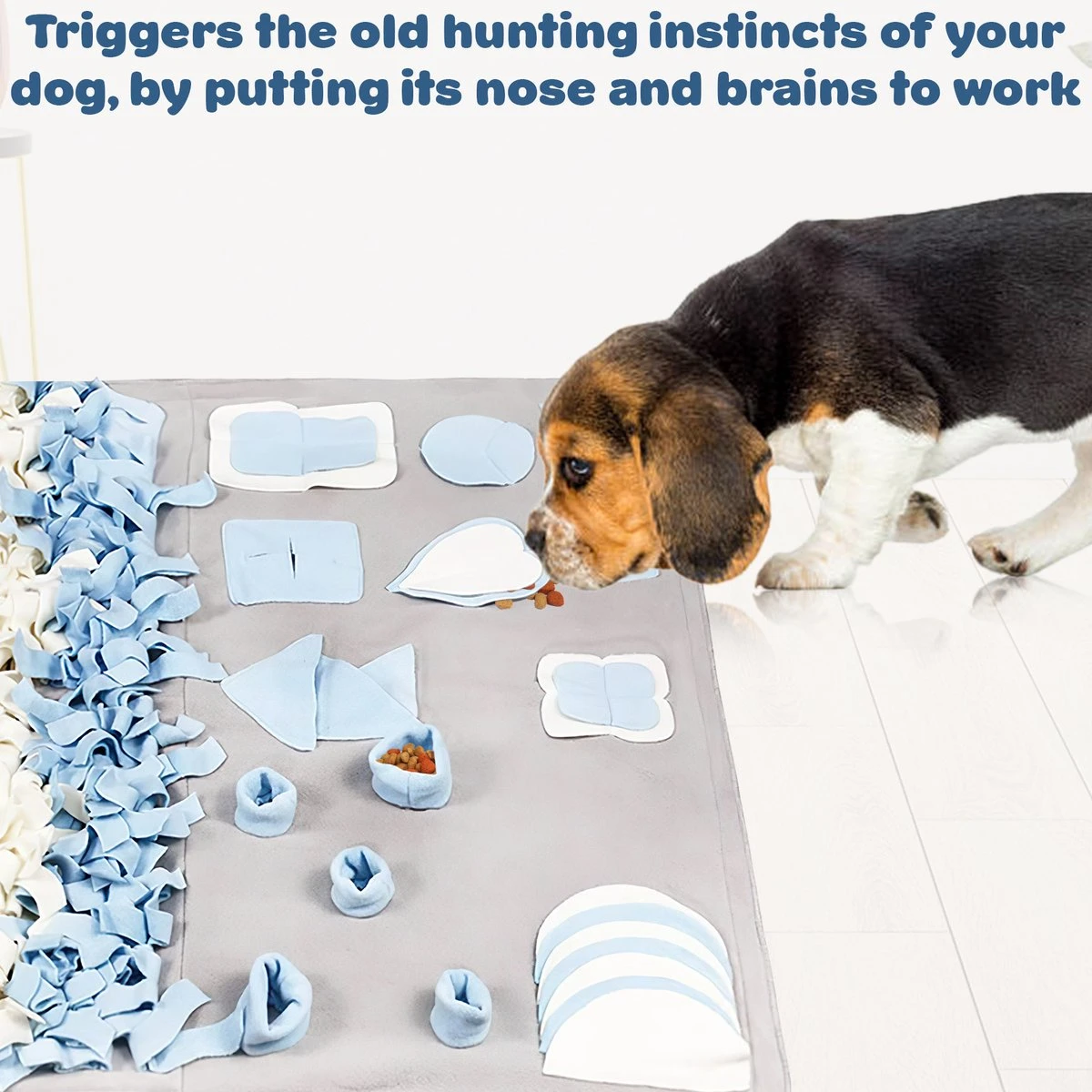 Snuffelmat Hond - Likmat Hond - Honden Speelgoed Intelligentie - Anti Schrokbak Hond - Honden Speeltjes - 100cmx100cm 6 Snuffelmat Hond - Likmat Hond - Honden Speelgoed Intelligentie - Anti Schrokbak Hond - Honden Speeltjes - 100cmx100cm - Afbeelding 4