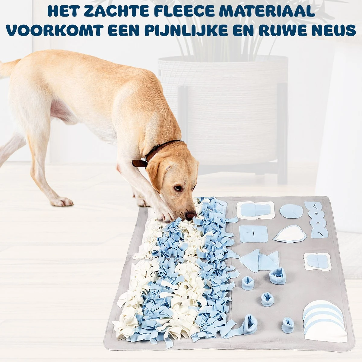Snuffelmat Hond - Likmat Hond - Honden Speelgoed Intelligentie - Anti Schrokbak Hond - Honden Speeltjes - 100cmx100cm 7 Snuffelmat Hond - Likmat Hond - Honden Speelgoed Intelligentie - Anti Schrokbak Hond - Honden Speeltjes - 100cmx100cm - Afbeelding 5