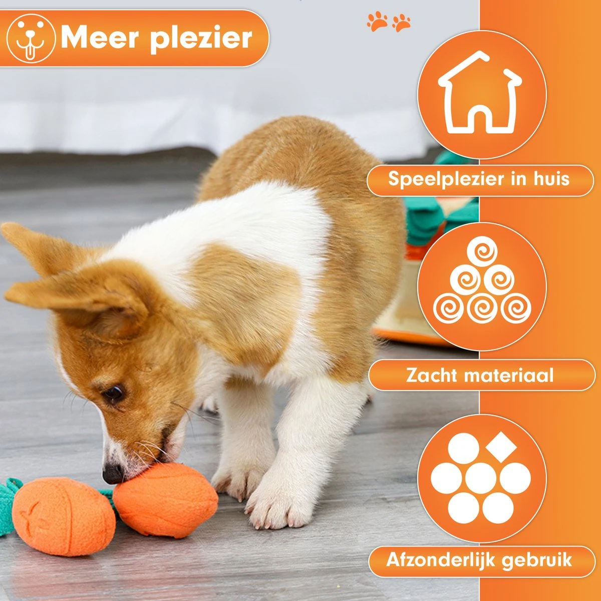 Premium Snuffelmat Voor Hond En Kat - Intelligentie Speelgoed - Snuffel Mat Puppy - IQ Hondenspeeltjes - Educatieve Training Huisdier - Snuffeltrainer Hondenpuzzel - Educatief Speelgoed - Vetalo 5 Premium Snuffelmat Voor Hond En Kat - Intelligentie Speelgoed - Snuffel Mat Puppy - IQ Hondenspeeltjes - Educatieve Training Huisdier - Snuffeltrainer Hondenpuzzel - Educatief Speelgoed - Vetalo - Afbeelding 3