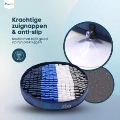 Pawzle Snuffelmat Hond - Likmat - Anti Schrokbak - Honden Speelgoed Intelligentie - Puppy - Inclusief Speelbal - 50x50cm - Blauw -Hondenproducten 1200x1200 1381