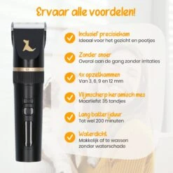 Loyalpetclub® Professionele 2-in-1 Hondentondeuse Voor Dikke Vacht – Draadloze Honden Tondeuse & Hondentrimmer – Stille Tondeuse Katten & Honden Trimset - Inclusief Opbergtasje -Hondenproducten 1200x1200 141