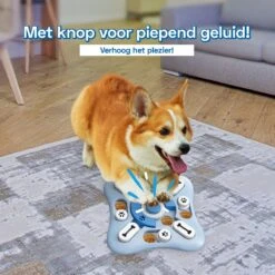 Honden Speelgoed Intelligentie – Hondenpuzzel - Interactieve Training – Voorkomt Verveling – 16 Vakjes – 11 Verplaatsbare Schuifjes - Denkspelletjes Voor Honden - Anti Schrokbak Hond – LumifyMe -Hondenproducten 1200x1200 1410