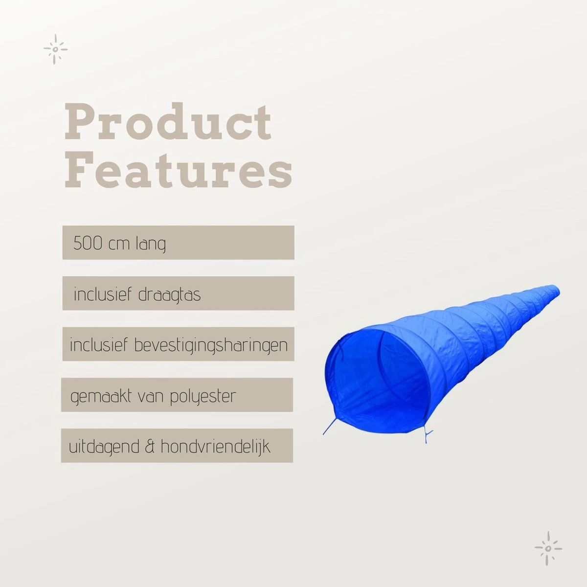 Agility Voor De Hond - Hondentunnel Maat XL - 500 Cm Tunnel Voor De Hond - Agility Set - Honden Behendigheidsset - Tunnel - Speeltunnel - Agility Set Voor De Hond - Agility Set 4 Agility Voor De Hond - Hondentunnel Maat XL - 500 Cm Tunnel Voor De Hond - Agility Set - Honden Behendigheidsset - Tunnel - Speeltunnel - Agility Set Voor De Hond - Agility Set - Afbeelding 2