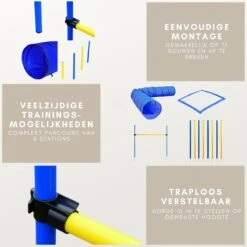 Agility Voor De Hond - Agility Set- Hondentunnel 300 Cm- Slalom Set - Horde - Startveld - Honden Behendigheidsset - 16 Delig - Tunnel - Slalom - Horde - Agility Set Voor De Hond - Agility Set -Hondenproducten 1200x1200 1603